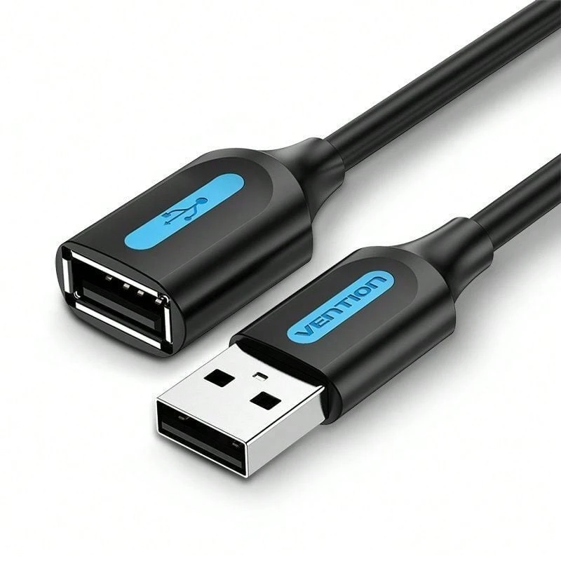 Cáp mở rộng Vention USB 2.0 CBIBI/ USB đực - USB cái/ 3m/ Đen - màu đen - Xem 1