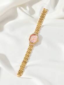 A Gorgeous And Elegant Women's Watch With Gold And Silver Colors, Unique And Exquisite Design, A Fashion Accessory, Suitable For Everyday, Back To School Season, Holiday Gift