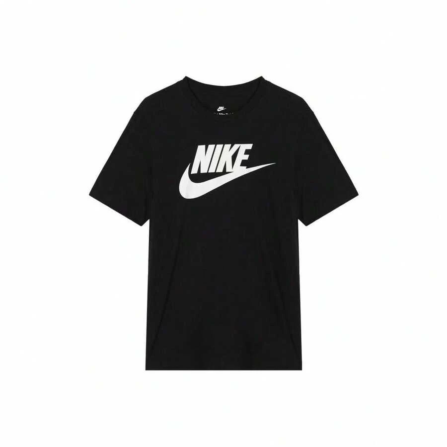 Nike Sportswear Classic Logo Print Crew Neck Retro American Style Short Sleeve T-Shirt, Men, Black