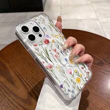 Funda magnética para phone 11/12/13/14/15/16 Pro Max con diseño de ramo vintage. Resistente, compatible, de silicona, antigolpes, elegante, duradera y fácil de usar. Uso - transparente - Ver 5