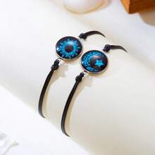 2 Pcs/Set Luminous Braided Rope Couple Bracelets For Lovers Sun Moon Butterfly Glow In The Dark Chains Noctilucent Jewelry Gift