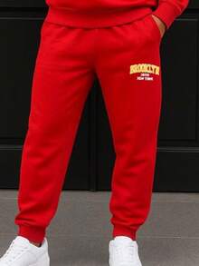 Conjunto de felpa  Ropa cómoda  Ropa casual  Conjunto deportivo  Ropa de descanso  Ropa de casa - Rojo - Ver 3