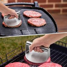 1/3pcs Barbecue Set, Includes Stainless Steel Burger Press Kit, Barbecue Spatula, Cheese Melting Dome, Steak Burger Spatula, Square Cake Transfer Spatula, Pizza Peel, Burger Press For Grilling, Stainless Steel Barbecue Tools, Suitable For Outdoor Cooking - Multicolor - View 7