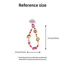 蜡笔小新套装：超人小新手链扣和串珠手机挂饰，DIY 可爱动漫配件，手机/包/相机防丢带，耐用，怀旧收藏品，情侣/粉丝的完美礼物，跨境热销 - 彩色 - 查看 5