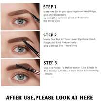 Ultra-Fine Waterproof & Sweat-Proof Eyebrow Pencil - Nâu sẫm - Xem 6