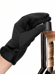 1Pc [Black Curling Glove] Black Hair Styling Curling Wand Glove | Reusable Heat Protector For Hair Dye & Curling, Long-Wearing Barber Accessory, Oil-Free, Ideal For Wavy-Textured Hair, Salon Glove, Professional Hair Accessory, Durable Glove, Hair Curlers Easy To Put On And Take Off - Multicolor - View 7