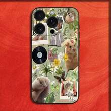 Handyhülle für iPhone 16,15,14,13,12,11,Pro,XS,Max,XR,Plus,E,Mini Schwarz Süß Lustig Hamster Maus Stoßfeste Hülle