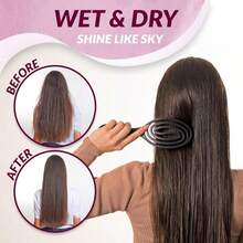 MarQus Detangle Boar Brush Women And Men, Exclusive Ultra-Soft Bending Bristles And Body - Glide Through Tangles With Ease For All Hair Types - Women, Men, Wet And Dry Hair, 1pcs Black Brush - MàuA - Xem 5