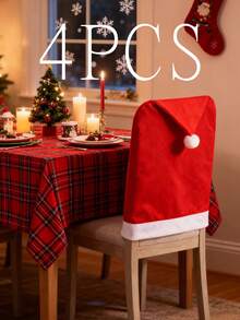 20Pcs/Set Christmas Chair Back Cover 23.6*20in Removable And Washable Dinner Chair Cover For Christmas Dining Room, Kitchen, Living Room Home Decoration Christmas Decorations,Christmas Decoration Christmas Chair Cover Soft Touch Non-Woven Chair Cover Christmas Table Decoration Santa Hat Christmas Gifts - Multicolor - View 15