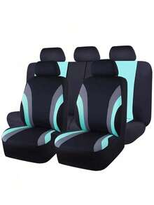 9PCS/4PCS Universal Car Seat Covers Full Set, Waterproof Sporty Breathable Seat Protectors With Removable Headrest Covers, Airbag Compatible, Easy Installation For Auto Interior Protection & Decoration - ZYT[Style 8] - View 12