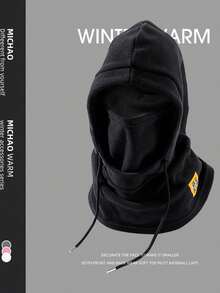 1 peça de chapéu quente de inverno, gorro de esqui tático unissex, boné de lã com capuz, gorro de ciclismo, caminhadas ao ar livre, esqui, montanhismo, aquecedor de pescoço térmico à prova de vento