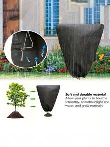 Cubierta de protección contra heladas para plantas, con cierre de cordón para asegurar un ajuste , adecuada para plantas de exterior, plantas en maceta, arbustos, herramientas de jardín y cuidado del césped, material de tela resistente - Multicolor - Ver 2