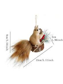 4 件/2 件/1 件可爱逼真的松鼠攀爬装饰，适用于圣诞树装饰、饰品、工艺品、派对、摄影道具、惊喜礼物 - 彩色 - 查看 14