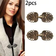 1/2/3/4 件套女士优雅复古毛衣夹套装 - 银色金属胸针，配有开衫和连衣裙扣、围巾扣、披肩别针和领夹，适用于连衣裙和针织配饰 - 彩色 - 查看 40