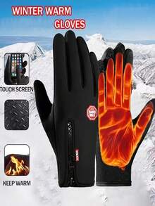 Men Windproof Waterproof Thermal Touchscreen Winter Gloves Halloween Accessories Winter Gloves