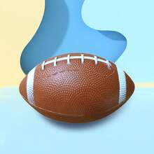 Juguetes recubiertos de PVC de Rugby inflables (con inflador) - Marrón - Ver 6