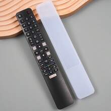 1pc Clear Silicone TV Remote Control Protective Cover Insulation,Galentines,Puppy,Carnival,Party Decorations,Kitchen Decor,Household Items - Clear - View 1