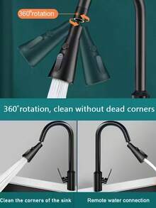 1pc Multi-Function Kitchen Faucet Extension, 360° Rotating Kitchen Faucet Sprayer Nozzle, Water-Saving High-Pressure Anti-Splash Design, Adjustable Delay Device And Rotatable Spout, 3 Water Flow Modes, Ergonomic Lever Handle, Suitable For Modern And Traditional Sinks, Washing Dishes, Cleaning Vegetables, Fruits And Utensils, Kitchen Sink Faucet With Filter, Compatible With Dishwashers, Upgrade Your Faucet, Ideal Gift For Family And Friends - Multicolor - View 9