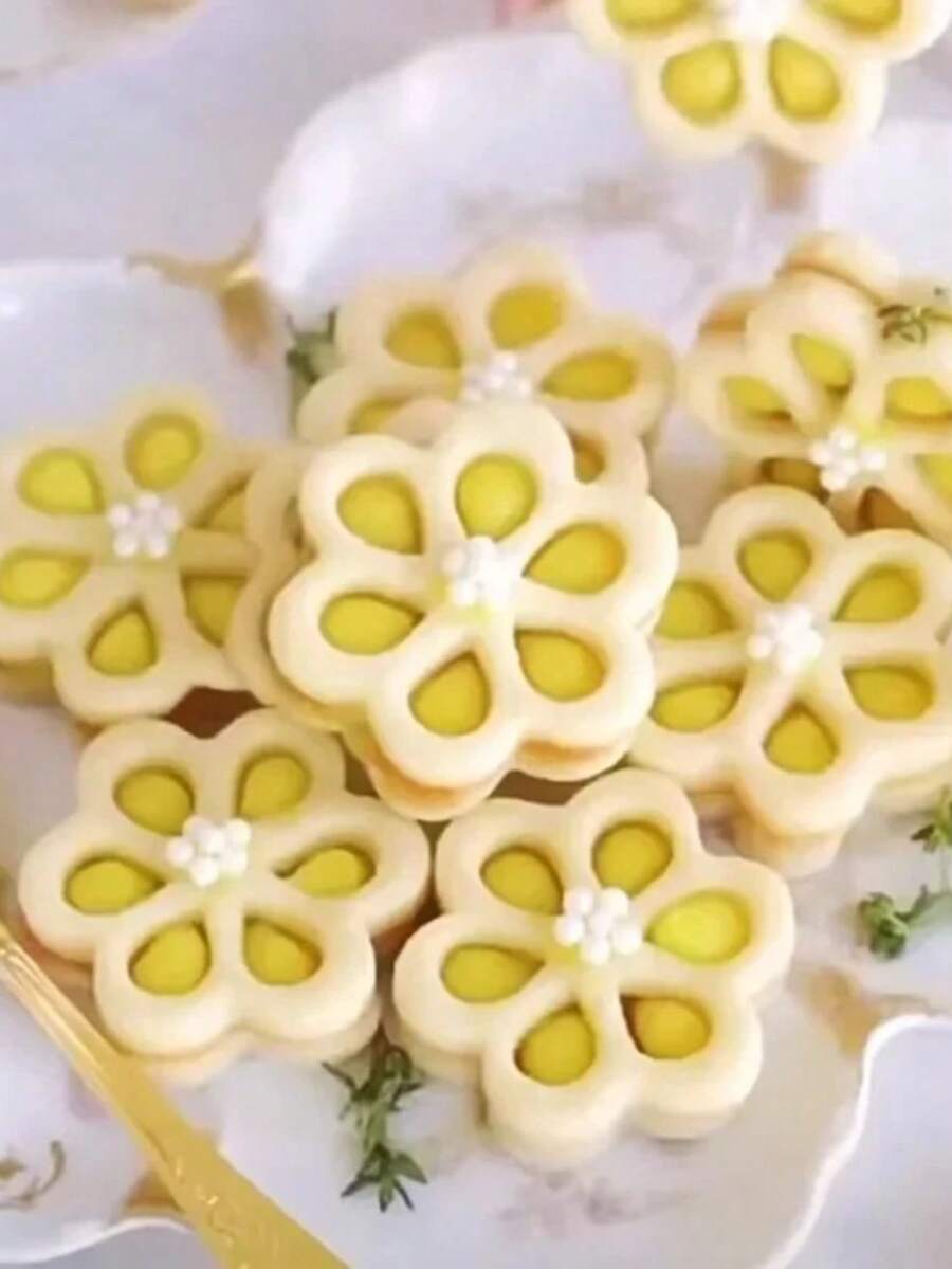 夹心花饼干模具 3D 果酱夹心饼干模具可压翻糖印章新年蛋糕装饰烘焙用品 - 模具 - 查看 1