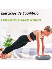 Cojín De Equilibrio De Estabilidad Al Aire Inflado, Core Balance Disc Trainer, Disco De Estabilidad Para Estado Físico Y La Estabilidad, Balancin Disc Para Ejercicio De Terapia Física Con Bomba - Gris - Ver 2