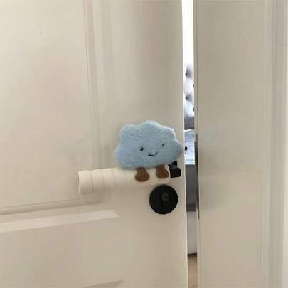 云朵造型门把手套，防静电、防碰撞、防污，轻按静音，可爱家居装饰，适用于卧室、客厅、阳台、浴室、书房