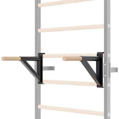 Swedish Ladder, Wood Stall Bars Suspension Trainer With Pull-Up Bar & Rings For Straps, Swedish Ladders Wall Gym Adult, Wall-Mounted Workout Ladder For Home, Gym, School