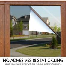 - Pelcula de privacidad para ventana, espejo unidireccional, control de calor, bloqueo, bloqueo, tintado, reflectante esttico, para el hogar, 44.5x 2 metros, plata - Marrón-plata + 17.5 Inch x 6.5 Feet - Ver 9