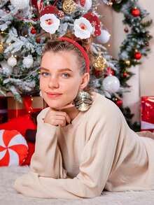 1 pieza Diadema navideña para mujeres y niñas con diseño de Papá Noel barbudo, diadema roja adorable de Navidad, decoraciones de diadema navideña, diademas navideñas con diferentes diseños para fiestas navideñas de niños, mujeres y hombres, regalos y decoraciones navideñas para fiestas y decoración de invierno