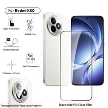 [2 In 1 Kit - Screen Protector + Lens Film] For Redmi K80 Ultimate Edition, Redmi K80 High Definition, Redmi K80 Pro, Anti-Peeping Tempered Glass Screen Protector And Printed Lens Film