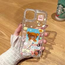 [Local Dilivery]2pc Cute Rilakkuma Cartoon Phone Suitable 17, 16e, 16, 15, 14, 13, 12, 11 Pro, XR XS X & 8 Plus - Shockproof Soft TPU Back Cover, Phone Cover Cute, Cute Phone Accessories, Rectangle Phone, Animal Phone, Charging, Playful Accessory, Kawaii Design, Lightweight Cover, Durable Material, Kawaii Lovers, Anime Fans - 1PC - 查看 1