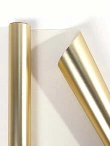 1pc Matte Gold Gift Wrapping Paper,Premium Metallic Wrapping Sheets For Holidays, Christmas,Birthdays, Weddings, Tear-Resistant,Gift Accessories - Gold - View 7