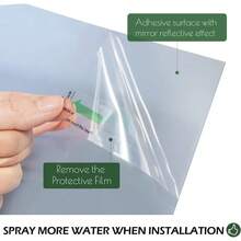 - Pelcula de privacidad para ventana, espejo unidireccional, control de calor, bloqueo, bloqueo, tintado, reflectante esttico, para el hogar, 44.5x 2 metros, plata - Marrón-plata + 17.5 Inch x 6.5 Feet - Ver 10