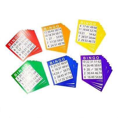 Bingo Game Cards Set, Bingo Paper Game Cards For Bingo Games, Party Card Games, School Classroom Games, Family Gathering Activity, Christmas Decorations