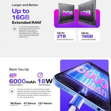 Infinix SMART 10 Plus 4GB+128GB 6.67英寸 120Hz 18W 快速充电 6000mAh 大容量电池 - Ice Blue - 查看 8