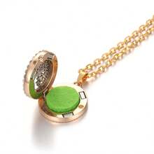 Aromatherapy Essential Oil Diffuser Necklace Tree Of Life Pattern Stainless Steel Locket Pendant Gift For Women And Girls - Gold - View 6