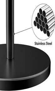 Chinpakden Toilet Paper Holder Stand - Free-Standing Tissue Paper Storage With Reserve Function, Stainless Steel Toilet Paper Roll Holder For Bathroom, Black - ColorA - 查看 5