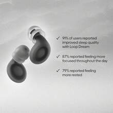 Loop Dream – Silicone/Memory Foam Earplugs For Sleep Comfort |   Comfortable Ear Plugs For Muffling Snoring & Sleeping |   Customized Fit |   27dB (SNR) Noise Reduction - Black - View 5