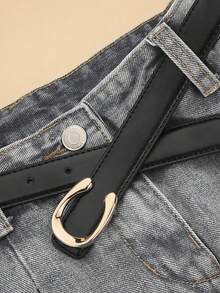 2pcs/1pc 2.3宽腰带字母C女款简约百搭腰带修身款搭配裙子衬衫西装裤子秋季/初冬/万圣节修身设计 - 彩色 - 查看 6