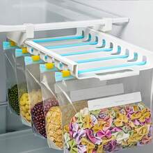 20/12/7pcs Self-Sealing, Transparent, Thick Reusable Sealing Bags, Airtight Fridge Food Bags, Leak-Proof, Suitable For Nuts, Grains, Vegetables, Pasta, Fruits And Snacks, Kitchen Storage Bags, Food Bags, Vacuum Storage Boxes, Refrigerator Storage Bags, Transparent Gift Bags, Resealable, Suitable For Categorizing And Storing Food In The Kitchen - Clear - View 3