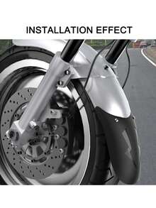 Universelle Motorrad Verlängerung für vorderes und hinteres Schutzblech sowie Vorderrad Spritzschutz für Motorräder - Schwarz - Übersicht 3