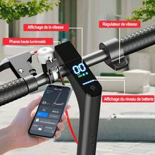 TODIMART T3 Electric Scooter For Adults, 350W Front Motor, Maximum Range Of 30 Kilometers, 120kg Load Capacity, Three-Speed Transmission To Adapt To Different Road Conditions, Equipped With A Mobile App To Check The Vehicle Status At Any Time