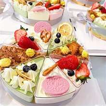 30 Stück/10 Stück durchsichtige Dreieck Dessertbecher - wiederverwendbare Kunststoffbehälter geeignet für Pudding, Mousse, Joghurt, Gelee und Kuchen, ideal für Party, Catering, Hochzeit und Feiertags-Dessertpräsentation (spülmaschinenfest), wiederverwendbar - Verschiedenfarbig - Übersicht 9