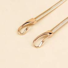 2pcs Of Women's Versatile Fashion Thin Belt Dress Stretch Women's Belt Metallic Gold Women's Belt