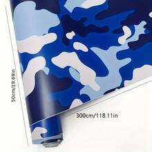 1 لفة من فيلم تمويه السيارة والدراجة النارية، ملصق تمويه الرسومات على السيارة DIY شخصي، ديكور داخلي وخارجي للسيارة والكمبيوتر المحمول، ورق لاصق مبتكر مقاوم للماء والخدش ومنفذ للهواء