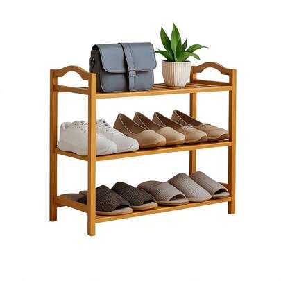 Sapateira Organizadora 3 Andares em Bambu Multiuso
