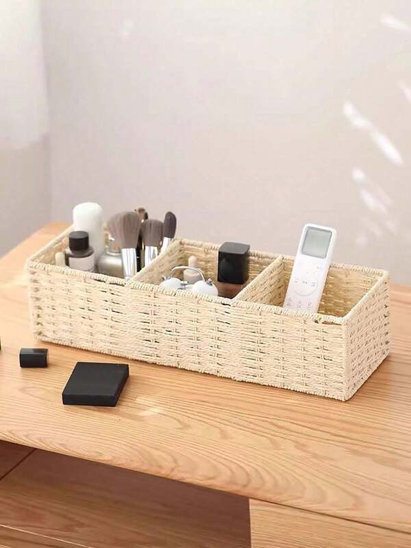 1 cutie de șervețele țesute manual, pentru birou și coș de depozitare multifuncțional, organizator compact pentru biroul de acasă, camera de zi, toaletă și decorul băii, design ușor, se potrivește cu cutiile de șervețele standard, 5 culori disponibile, elegant, practic, ușor accesibil, accesoriu de birou îngrijit, idee de cadou, perfect pentru interioare minimaliste moderne, îmbunătățește curățenia biroului și reduce dezordinea, textură țesută respirabilă, depozitare versatilă pentru cosmetice, șervețele, telecomandă, cabluri; ușor de curățat; amprentă compactă.