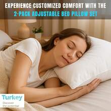 CAQQA Ultra Soft Pillow Set Of 2 (50x75 Cm) – Washable, Color Options, Decorative & Premium Quality For Home & Hotel - White - View 7