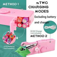1 Set Handheld Electric Mini Sewing Machine, Household Sewing Needles, Portable Manual Sewing Machine Handcraft Tool (Random Accessory Color)