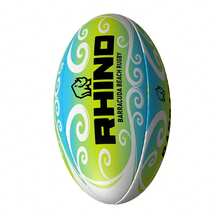 RHINO Barracuda Beach Rugby Ball (Green/Blue/White) - 100% Mixed - (RD1780) - Green - View 3