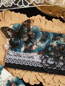 20 pezzi/confezione Adesivi colorati a tema floreale in foil, adesivi decorativi creativi e di , materiali per decorazione fai-da-te, scrapbooking e artigianato, regali per le vacanze, forniture personalizzate per scrapbooking e scuola